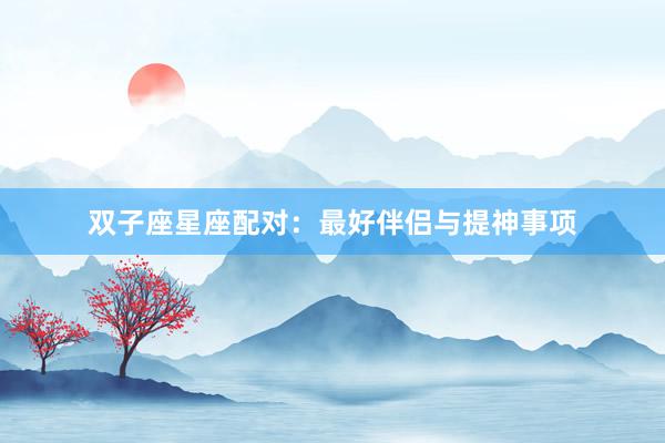 双子座星座配对：最好伴侣与提神事项